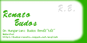 renato budos business card